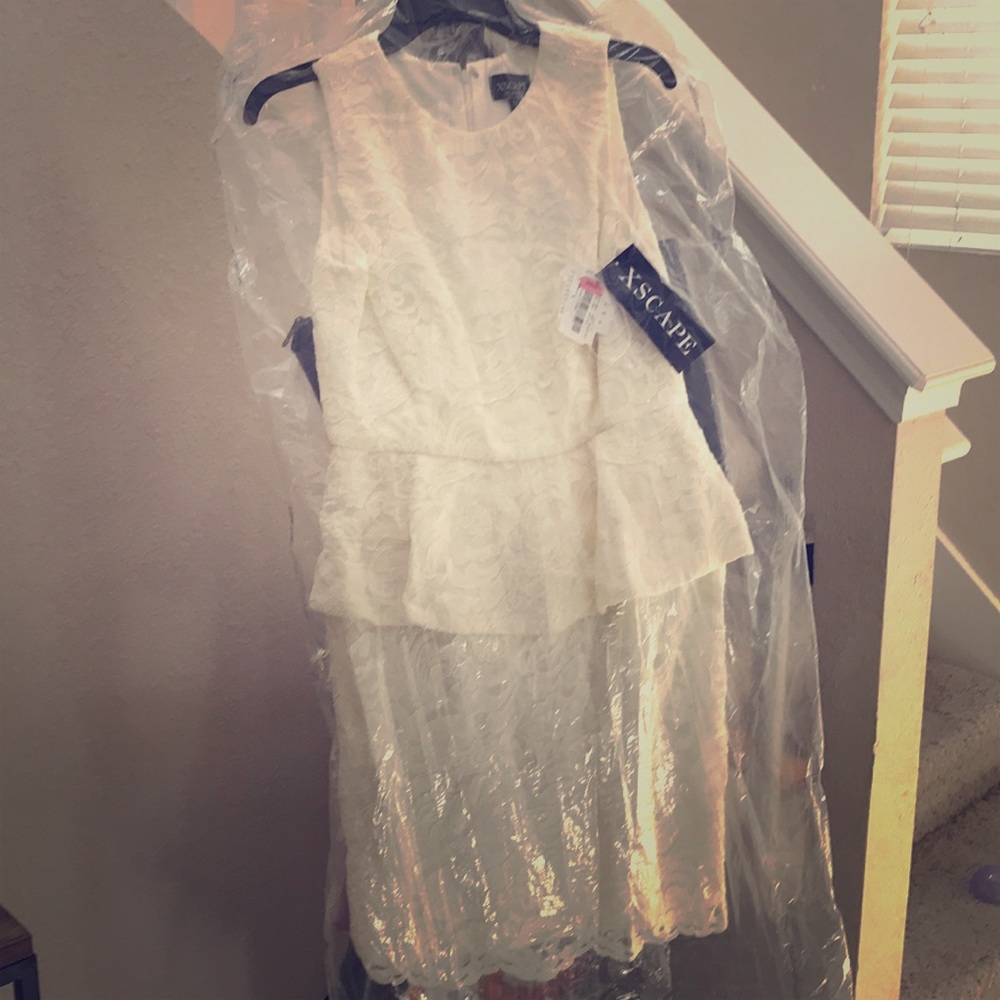 Lace peplum dress